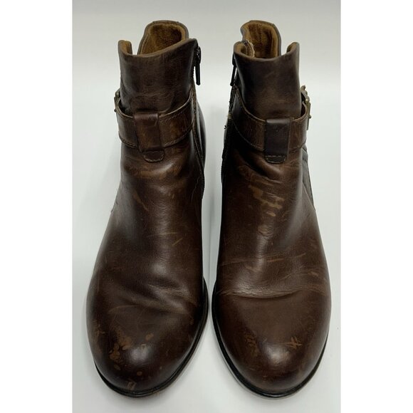 BOC Women's SHEA ANKLE Full Grain Leather Buckle Boots SZ 6.5 Brown - Picture 3 of 9